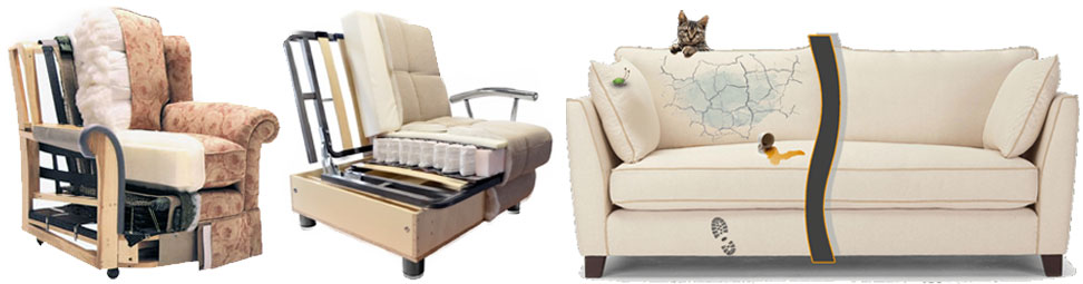 Перетяжка дивана экокожей | Цены на обивку дивана кожзамом